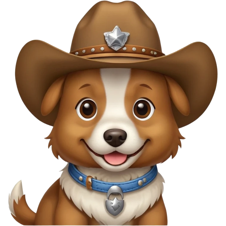dog with cowboy hat emoji