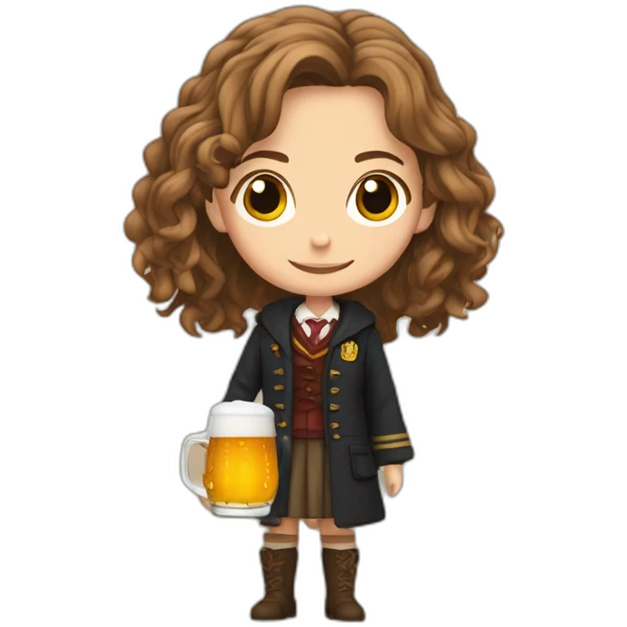 Hermione Granger qui boit de la bière emoji