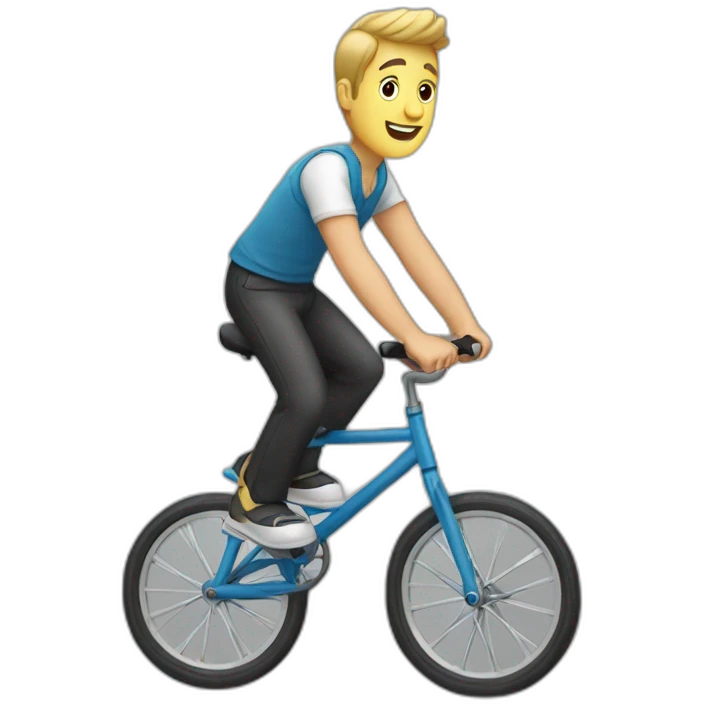 man riding a unicycle caucasian emoji