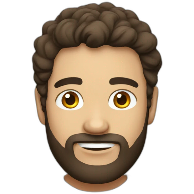Brunette Man with beard and hoody emoji