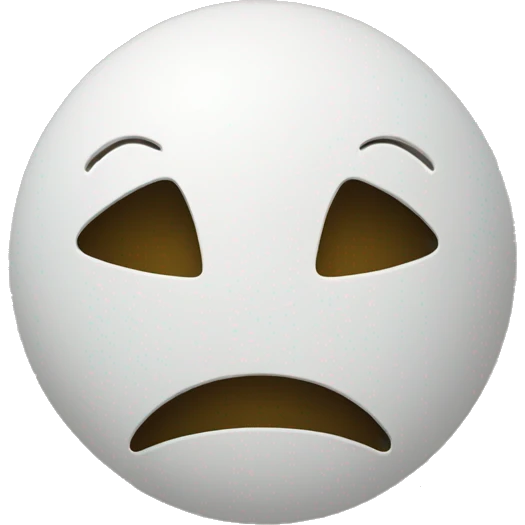 A sad emoji with the mask of happiness emoji