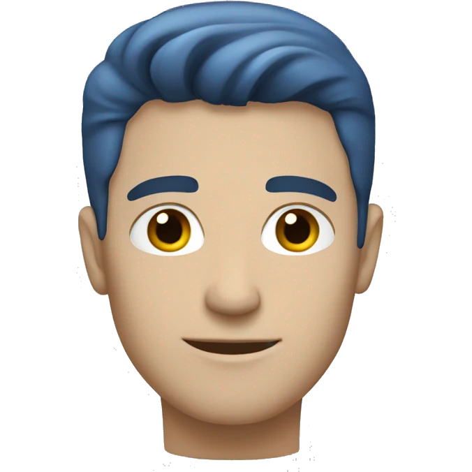 white bold guy with blue ey emoji