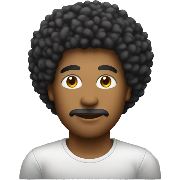 man with afro taper high  emoji