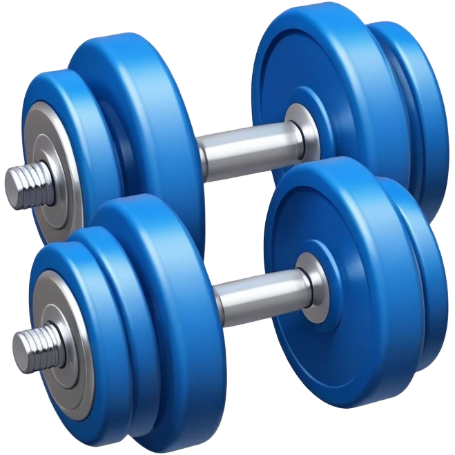  Blue dumbbells emoji