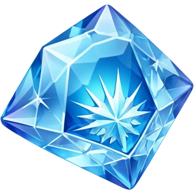 Blue Gem with an Ice Flake Inside emoji