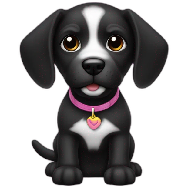 Canichetoy-negro-cachorro emoji