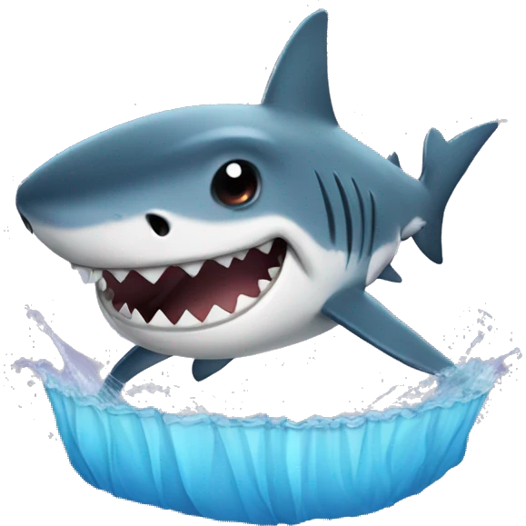 Shark with a tutu emoji