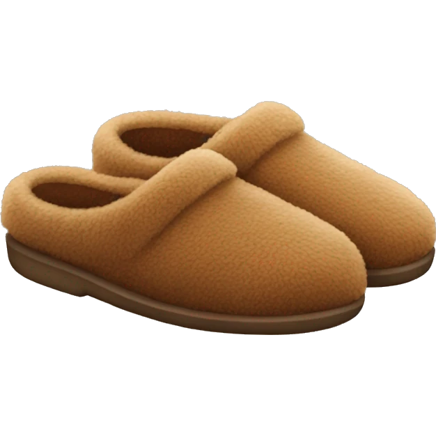 brown fuzzy slippers emoji