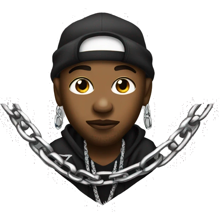 rapper with chain emoji