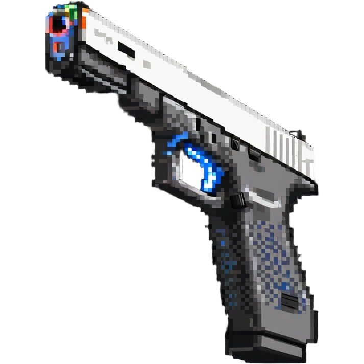 Glock 17 handgun with a switch emoji