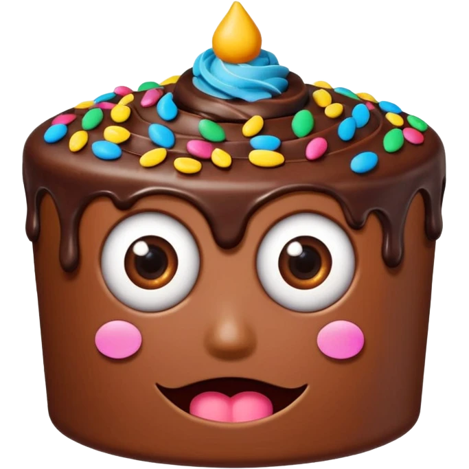 cake with eyes emoji