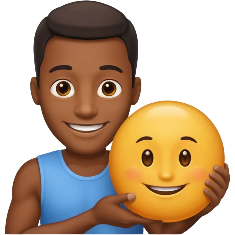 Black guy holding a big dick emoji