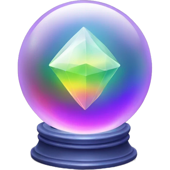 Rainbow crystal ball emoji
