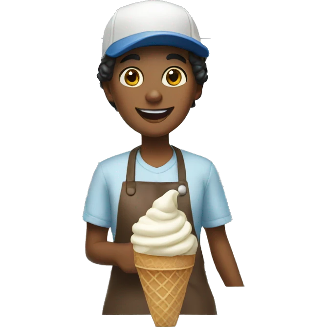 ice cream seller emoji