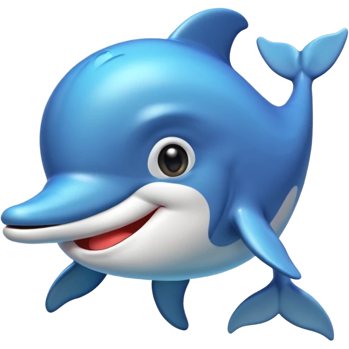 Dolphin blowing a kiss emoji