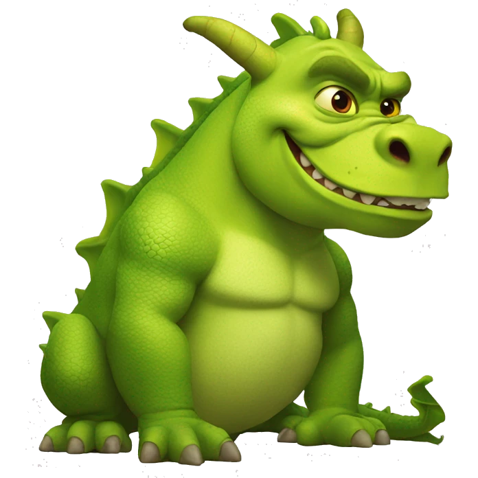 shrek as dragon emoji