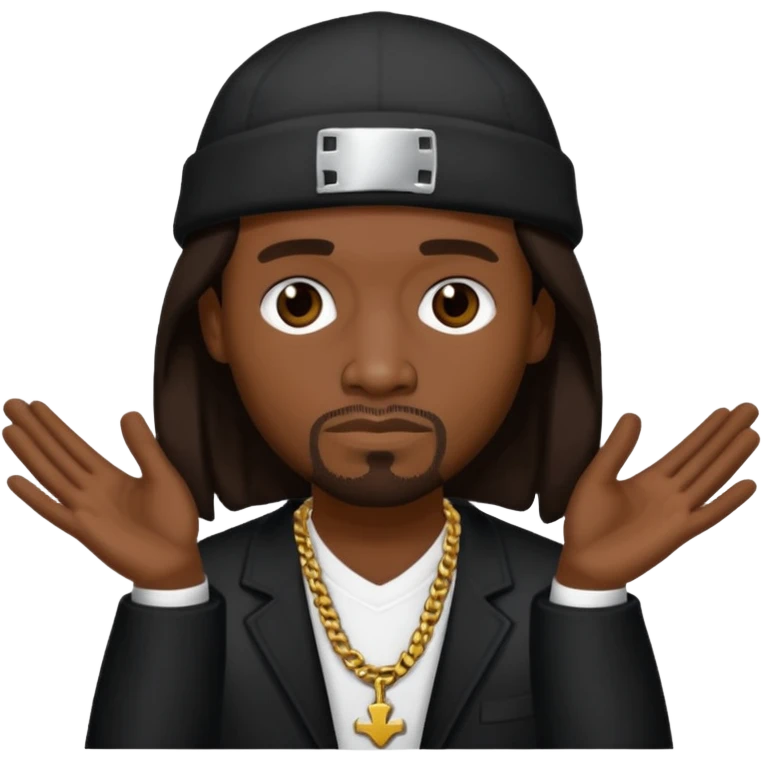 Krazie Bone with dark brown hair emoji