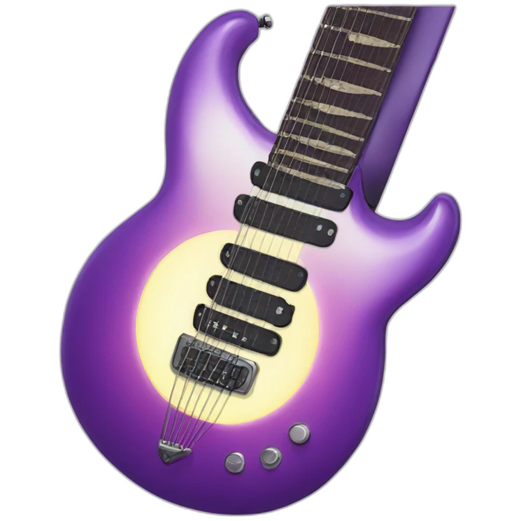 Moon purple electric guitar emoji