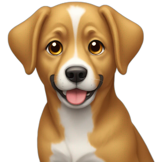 Un chien en montagne emoji