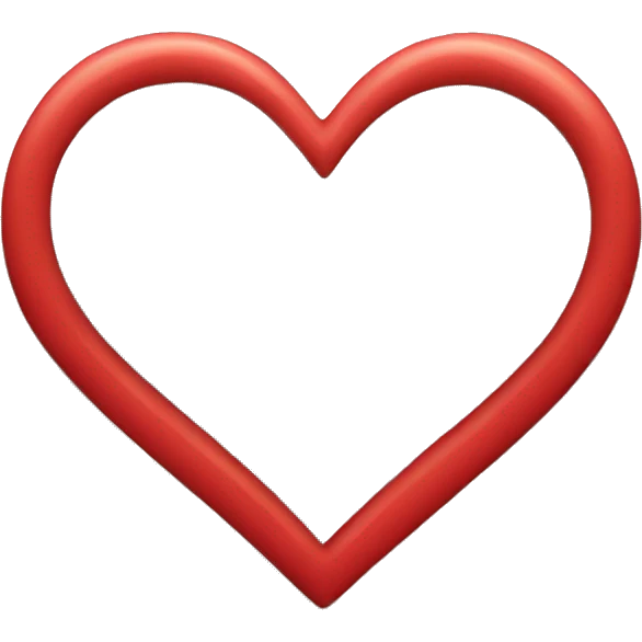  Ios red Heart under letter A emoji