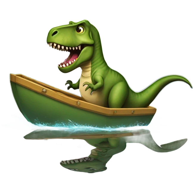Poo barging TRex emoji