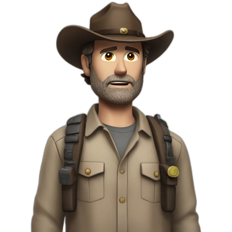 Rick Grimes from The Walking Dead shoot emoji