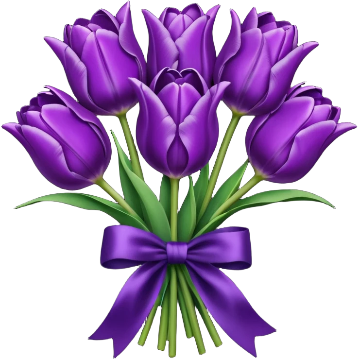dark purple tulip bouquet  emoji