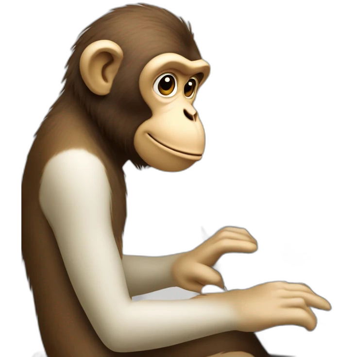 monkey typing on a computer emoji