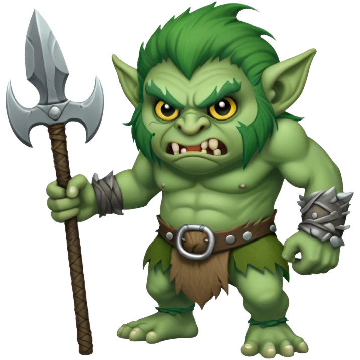 troll with club weapon emoji