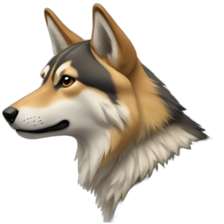 Tamaskan side view emoji