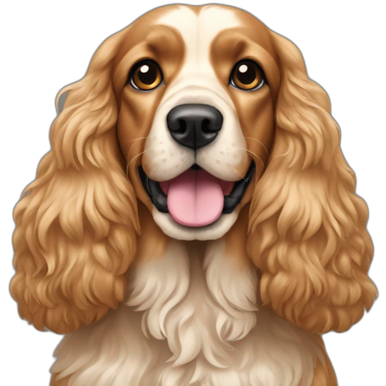 Dog-golden-english-cocker-spaniel-full-body emoji