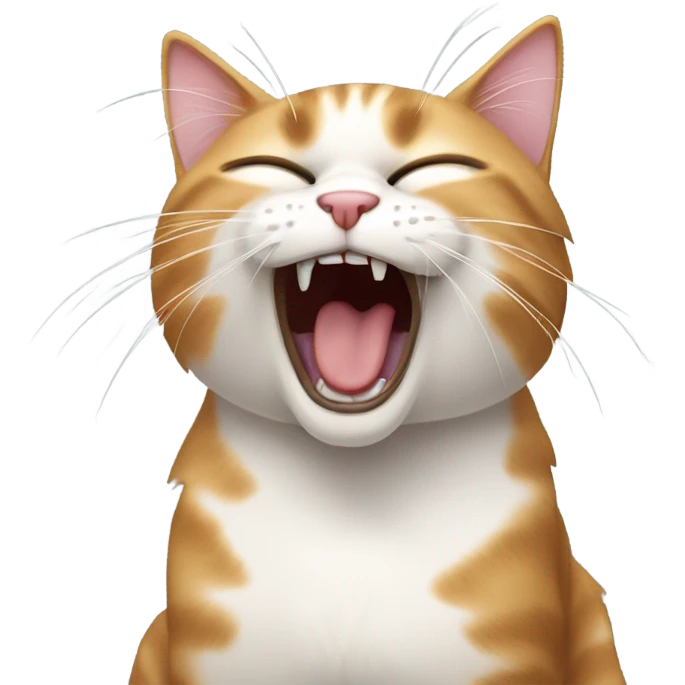 A cat yawning  emoji