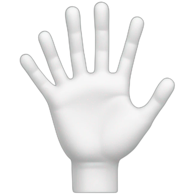 hand three emoji