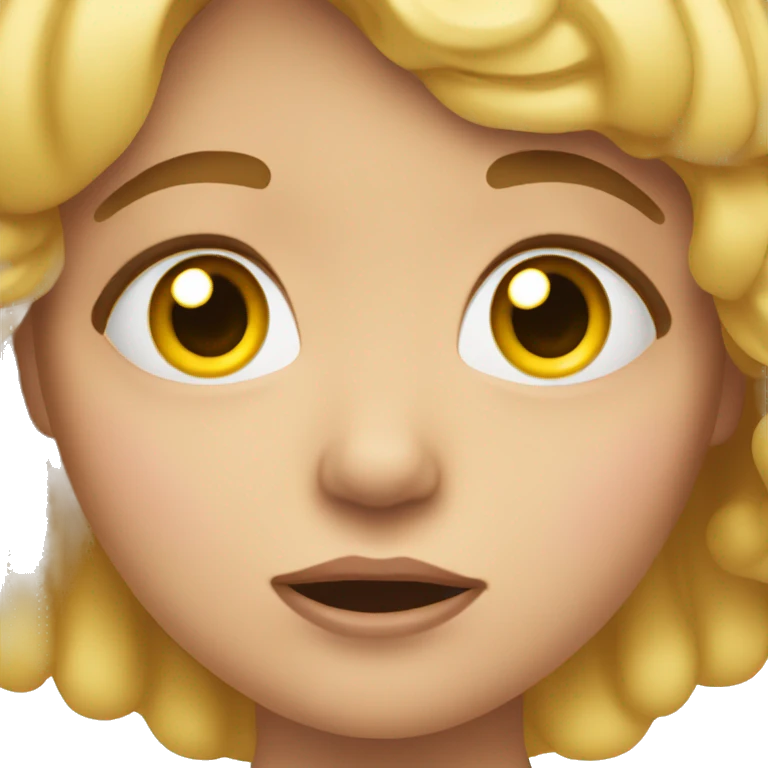 Crying girl with mascara running down her face emoji