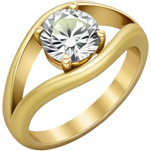 Pale olive wedding ring with stone emoji