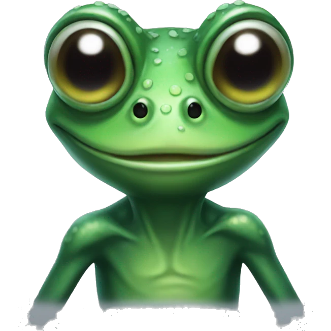 Frog alien emoji