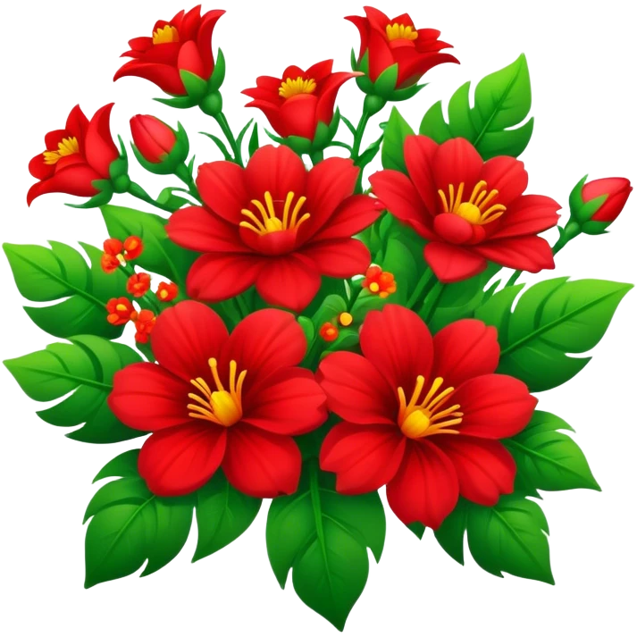 Red bouquet flowers  emoji