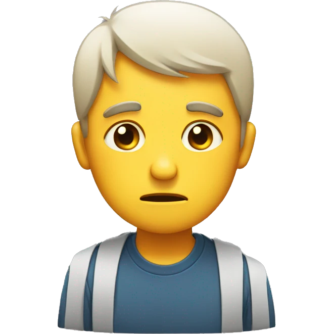 Sad and teary face emoji