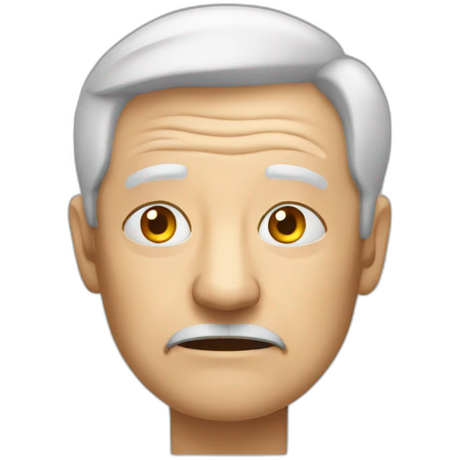 elderly person under stress emoji