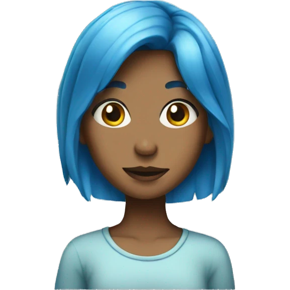 blue haired girl emoji