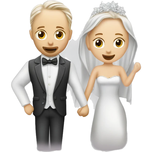 Zwei silberne Hochzeitsringe ineinander emoji