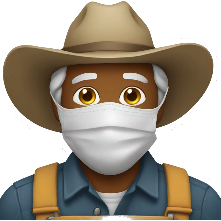 farmer with a mask emoji