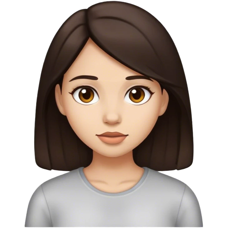 A girl with dark brown hair emoji