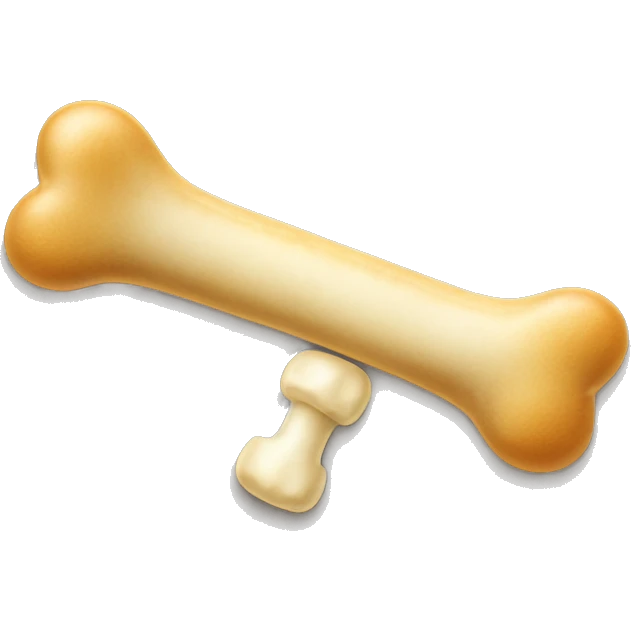 Cute dog bone with bone marrow emoji