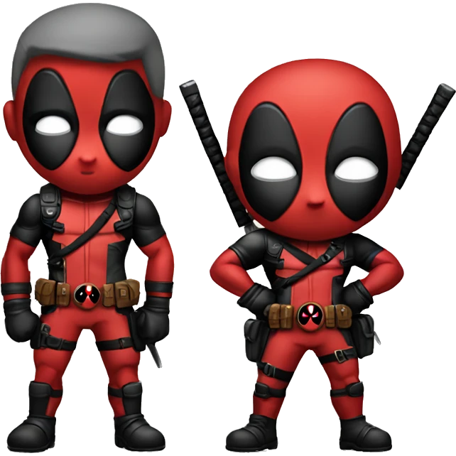 Cute deadpool character full body emoji