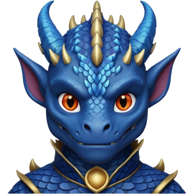 Anime Dragon Human He/They Dark Blue emoji