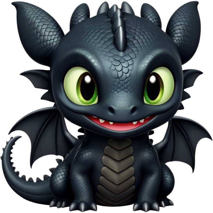 Toothless the dragon emoji