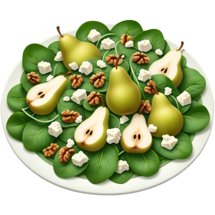 Pear spinach salad emoji