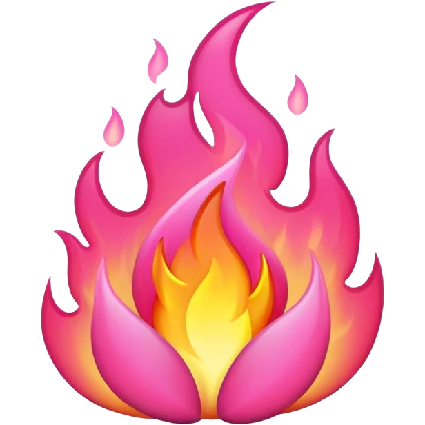 Pink fire  emoji