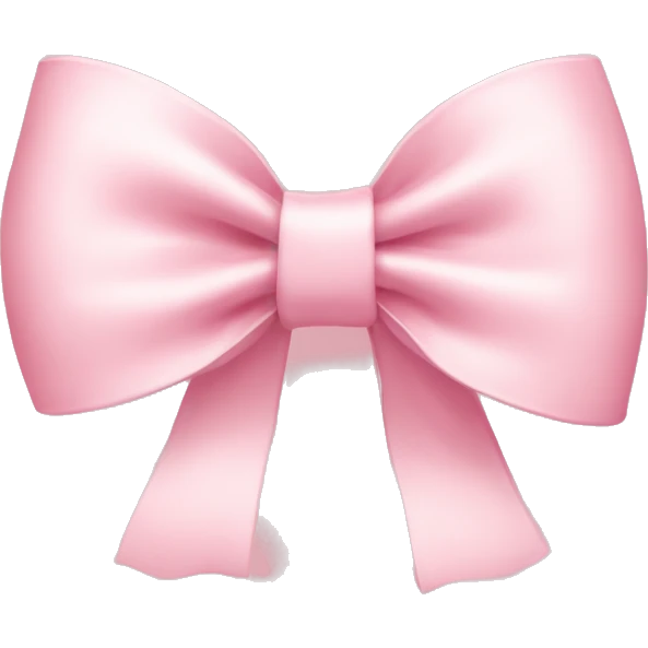 light pink bow on light pink bow emoji